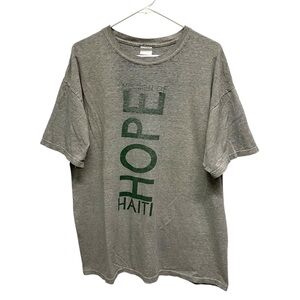 Vintage 1990s Mission Of Hope Haiti Distressed Gray T-Shirt // XL